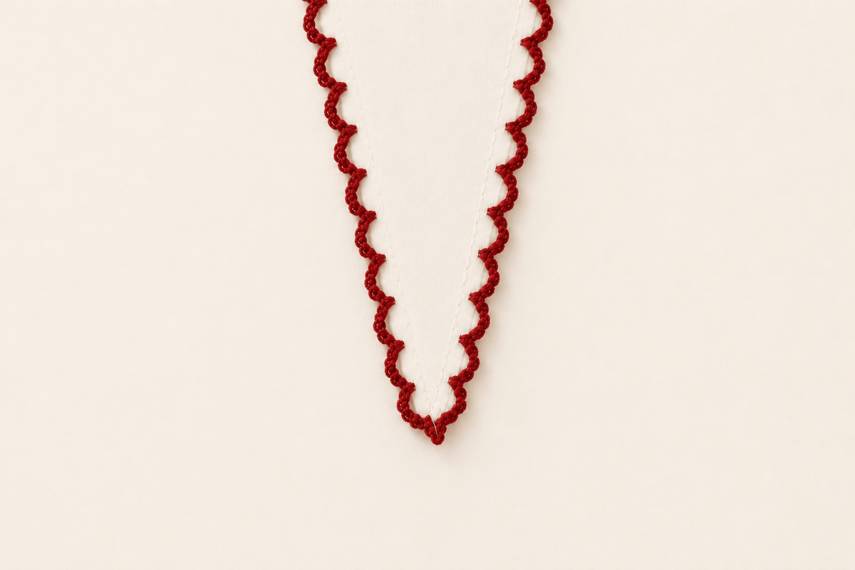 embroidered edge
