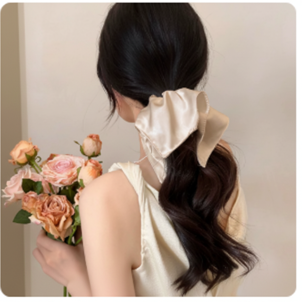 Scrunchie Set | Champagne Solid Color | Custom & Wholesale | Hengwang Garment
