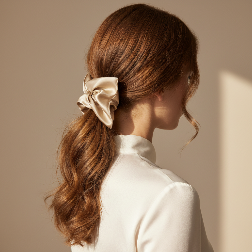 Scrunchie Set | Champagne Solid Color | Custom & Wholesale | Hengwang Garment