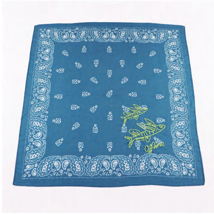 Mulberry silk square scarf digital print front overview, concept specimen