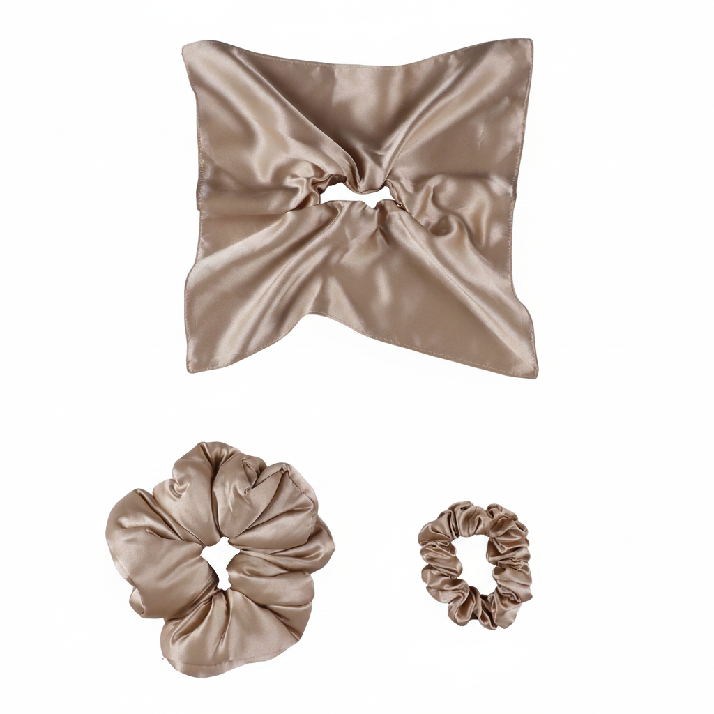Scrunchie Set | Champagne Solid Color | Custom & Wholesale | Hengwang Garment
