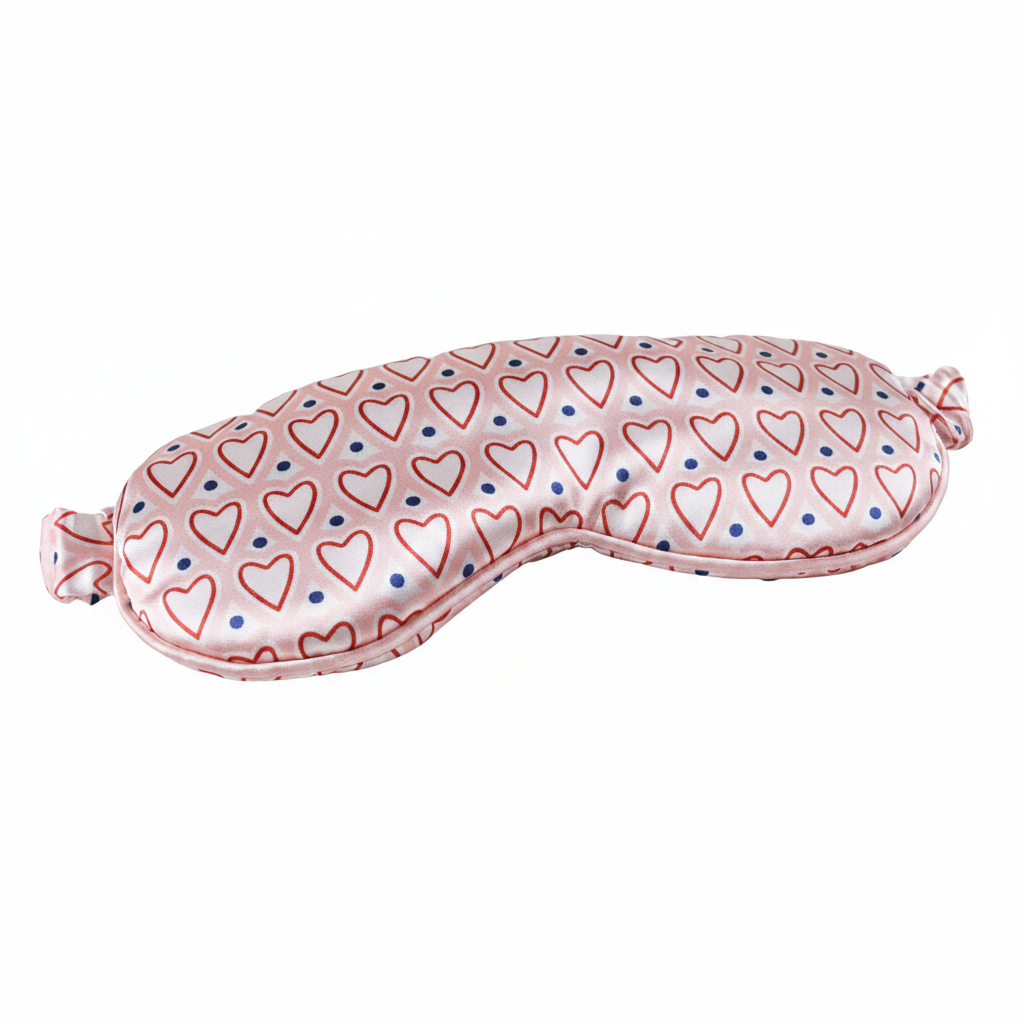 Silk Eye Mask & Scrunchie Set | Pink & Pink Rose Gold Solid Color | Custom & Wholesale | Hengwang Garment