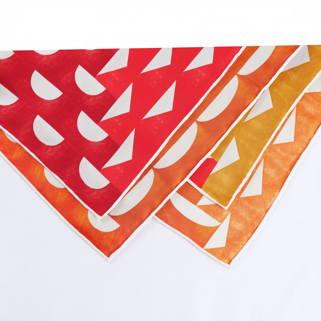 Silk Square Scarf | Multicolor Double-Sided Print | Custom & Wholesale | Hengwang Garment
