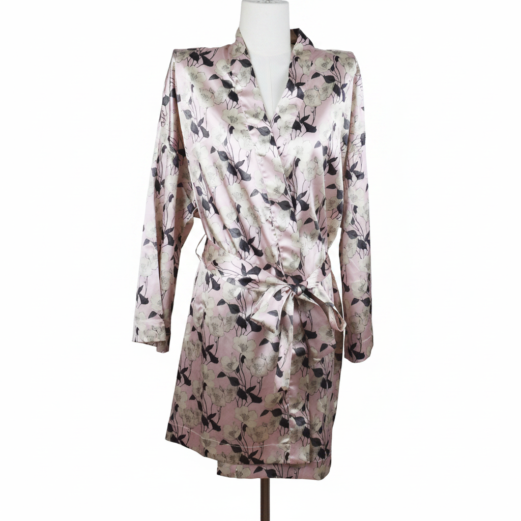 Silk Sleep Set | Pink Rose Gold Solid Color | Custom & Wholesale | Hengwang Garment