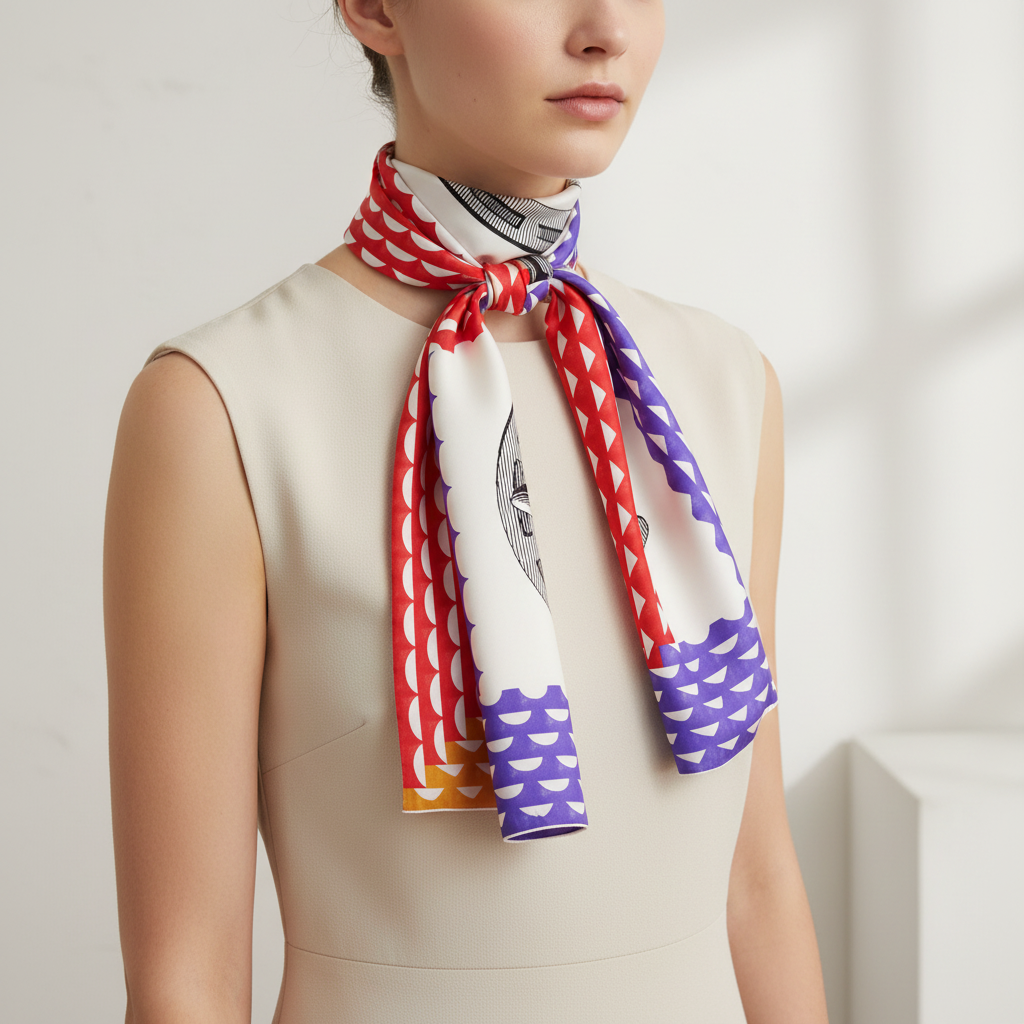 Silk Square Scarf | Multicolor Double-Sided Print | Custom & Wholesale | Hengwang Garment