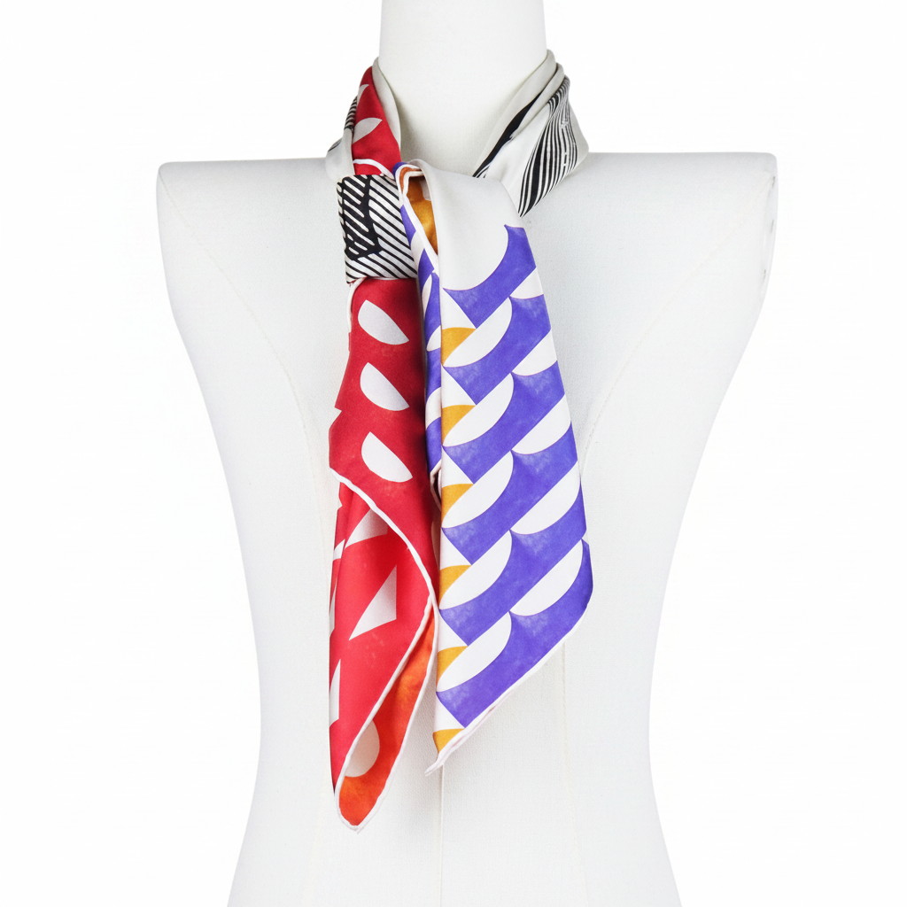 Silk Square Scarf | Multicolor Double-Sided Print | Custom & Wholesale | Hengwang Garment